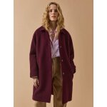 Manteau mi - long lainage uni femme