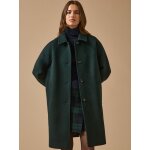 Manteau mi - long lainage uni femme