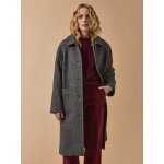 Manteau oversize mi - long lainage chevrons femme
