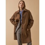 Manteau raglan mi - long lainage femme