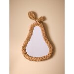 Miroir mural forme poire en rotin