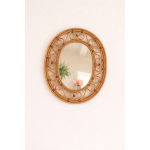 Miroir ovale en rotin helena