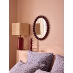 Miroir rond contour boules en bois
