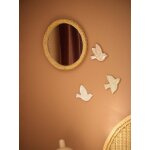 Miroir en rotin tress