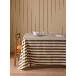 Nappe ray�e en coton tram� aspect lin