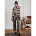 Pantalon carotte pied - de - puce femme pauline