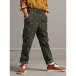 Pantalon fille en velours imprim