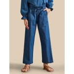 Pantalon large fille en denim light