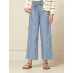 Pantalon large fille en denim light