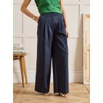 Pantalon large � pinces popeline femme aurore