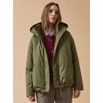 Parka courte femme double imitation fourrure