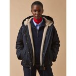 Parka courte femme double imitation fourrure