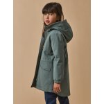 Parka fille double imitation fourrure