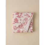 Plaid r�versible esprit toile de jouy