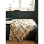 Plaid xl  carreaux, laine majoritaire