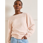 Pull col bateau femme coton et laine