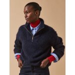 Pull col camionneur femme avec laine et mohair