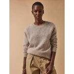 Pull col rond laine brosse femme