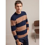 Pull col rond ray� laine m�rinos homme