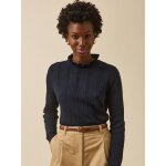 Pull col volant� femme coton biologique et cachemire