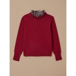 Pull fille col en tissu liberty