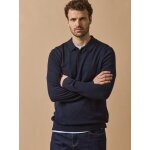Pull fin col polo laine mrinos homme