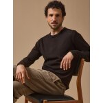 Pull fin col rond laine m�rinos homme