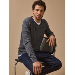 Pull fin col v laine m�rinos homme