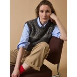 Pull jacquard sans manches femme mlange mohair