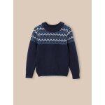 Pull lambswool jacquard garon