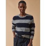 Pull ray bicolore femme