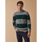 Pull ray en laine majoritaire homme