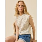 Pull sans manches femme coton biologique