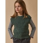 Pull sans manches fille laine et alpaga