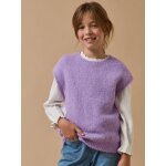 Pull sans manches fille laine et alpaga