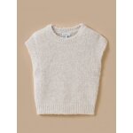 Pull sans manches fille laine et alpaga
