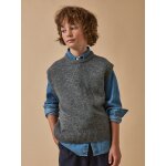 Pull sans manches en laine garon