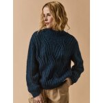 Pull torsades col montant femme