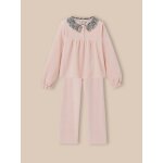 Pyjama en velours col en tissu liberty fille