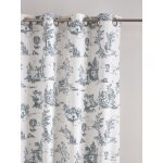 Rideau � oeillets esprit toile de jouy