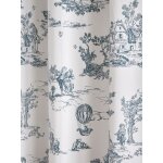 Rideau  ruflettes esprit toile de jouy