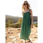 Robe  bretelles femme en crpon uni