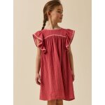 Robe brod�e fille en gaze de coton biologique