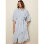 Robe - chemise mi - longue femme seersucker ray�