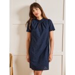 Robe courte broderie anglaise col volant� femme