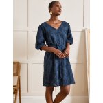 Robe courte crmonie coton brod fleurs 3d femme