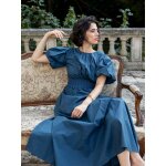 Robe longue c�r�monie dos nu femme popeline craquante