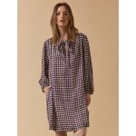 Robe courte femme imprim pied - de - coq