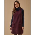 Robe courte lainage double face femme