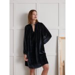 Robe courte en panne de velours femme